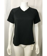Champion C9 T-Shirt V Neck Short Sleeve Black Top size Medium Active Wear - £7.58 GBP