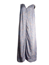 J. Jill Border Print V-neck Tank Maxi Dress Womens Paisley Blue Size Medium - £12.97 GBP