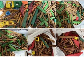 Vintage / current Huge Lot Lincoln Logs Pieces approx 21LBS Building Toys - £118.51 GBP