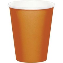 Pumpkin Spice 9oz Paper Hot/Cold Cups 24 Per Pack Tableware Party Decorations - £19.17 GBP