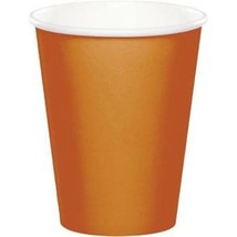 Pumpkin Spice 9oz Paper Hot/Cold Cups 24 Per Pack Tableware Party Decora... - £18.21 GBP