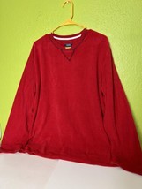 IZOD Pullover Fleece Red Sweatshirt Mens Size Large Long Sleeve - £17.49 GBP