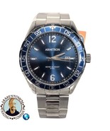 Men&#39;s Watch Silver Tone Blue Bezel Dial Stainless Steel  Armitron 20/545... - £19.28 GBP