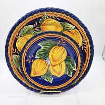 Z Gallerie Palermo Hand Painted Plates 1 Dinner &amp; 1 Salad by Tabletops L... - $50.62 CAD