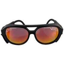 Pit Viper Fire Pink Red Orange Lens Sunglasses Black Frame Goth Steam Punk - $49.50