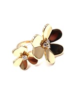 Van Cleef &amp; Arpels 18k Yellow Gold&amp;Diamond Frivole Between The Finger Ring - $4,999.00