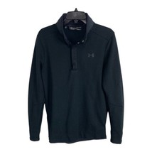 Under Armour Mens Jacket Black Small Cold Gear Golf Long Sleeve Collared Snaps - £22.49 GBP