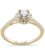  .23cts 14k Yellow Gold Diamond Solitaire Engagement Promise Ring Size 6.5 - $1,500.00