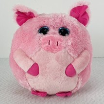 Ty Beanie Ballz BEANS THE PIG 24&quot; Round 7&quot; Tall Plush Stuffed Animal Pink W Tag - £10.35 GBP