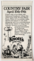 1981 Knott&#39;s Berry Farm Country Fair Advertisement Vintage California DW... - €21,45 EUR