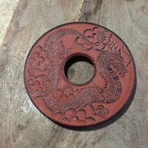 Vintage Red Teavana  Cast Iron Trivet 4 Teapot Made in Japan Dragon Desi... - $34.57 CAD