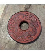 Vintage Red Teavana  Cast Iron Trivet 4 Teapot Made in Japan Dragon Desi... - €21,71 EUR