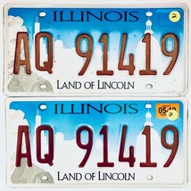 2010 United States Illinois Lincoln Passenger License Plate AQ 91419 - £13.41 GBP