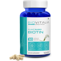 Biovitalia Organics Biotin 30mcg, Supports Hairs &amp; Nails Growth - 60 Capsules - £39.90 GBP