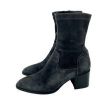 Aquatalia Tilly Grey Suede Leather Water Resistant Ankle Booties 7.5 $450 SH02 - $199.20