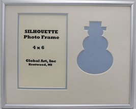 Winter Snowman Blue &amp; White Photo Frame 8X10 with 4X6 Photo - £13.98 GBP