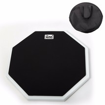 PAITITI 10 Inch Silent Portable Practice Drum Pad OctagonalShape w Carrying Bag - $25.99