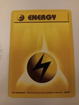 Pokemon 1999 Base Set Lightning Energy 100 / 102 NM Single Trading Card - £8.00 GBP