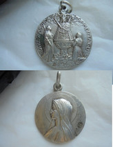 MEDAL pendent in SILVER 800 Notre Dame de Montaigu France Engraved by C ... - £19.23 GBP