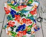 Girls Floral Pattern Beach Sport 1 Piece Adjustable Bathing Suit Modest ... - £26.16 GBP