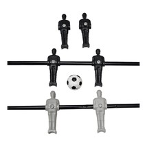 9 Pc Lot - Replacement Parts  Soccer  Foosball Black White Ball + Figure + Bars - £9.43 GBP