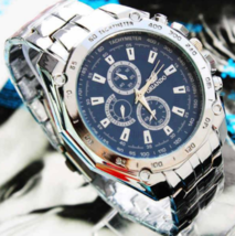 Men&#39;s Stainless Steel Wrist Watch Sport Analog Minimalist  Quartz  Fashion - £7.29 GBP