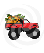 Pumpkins with Truck 11a-Digital Clipart-Art Clip-Gift Cards-Banner-Gift ... - £0.98 GBP
