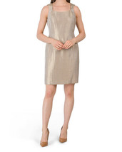 New Kasper Gold Sheath Dress Size 12 P Petite - £63.46 GBP