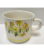 Vintage Hand Painted Lundstone Yellow Daisies Coffee Tea Cup Korea 3 in - £7.52 GBP