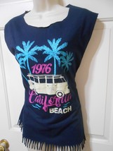 Women&#39;s Fruit of the Loom Lofteez HC Size Lg 1976 California Beach cutoff  Shirt - £7.88 GBP