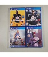 PS4 Sports Games Lot Of 4 (MLB The Show 19, Madden 18, Madden 19, NBA Li... - £19.56 GBP