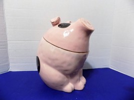 NEW Modern Pig Cookie Jar Figurine Rustic Decor Hogs Country Farm Pink - £36.44 GBP