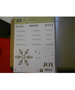 Stampin Up Wooden Stamp Set (new) HOLLY JOLLY GREETINGS (22 stamps) - £22.65 GBP