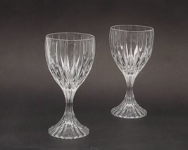 Mikasa Park Lane Wine Glasses Goblets Crystal 6 5/8” Set of 2 Germany Small Chip - £18.45 GBP