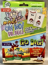 LEAP FROG Card Game Double Pack Mr Pencil OH NO! DR DULL & “Go Dig” New