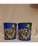 Two Peanuts Woodstock Peace &amp; Love Coffee Mug 15 oz - £19.41 GBP
