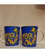 Two Peanuts Woodstock Peace &amp; Love Coffee Mug 15 oz - $33.90 CAD