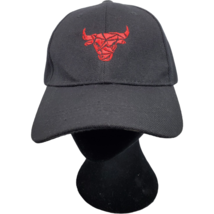 Bull Adjustable Hat Cap Men Black 100% Polyester Hook &amp; Loop Embroidered - £7.86 GBP