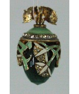 Russian Silver Faberge&#39; replica Egg Pendant 14-008 Beautiful Decor w/gem... - $107.78 CAD