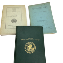 3 Illinois State Geological Survey Bulletins 1925 1928 1934 Prairie Limestone - £15.09 GBP