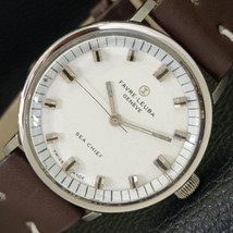 Mens Favre Leuba Geneve Sea Chief HAND-WINDING Swiss White Dial Watch a432144-1 - $59.99