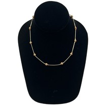 Monet Necklace Womens 16 in Gold Brown Beads 2 in Extender - £12.39 GBP