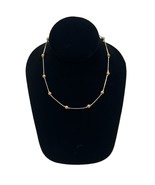 Monet Necklace Womens 16 in Gold Brown Beads 2 in Extender - £12.61 GBP