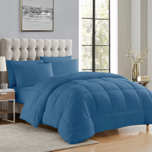 Luxury Denim 7-Piece Bed in a Bag down Alternative Comforter Set, Queen - £49.09 GBP