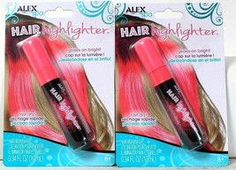 2 Count Alex Brands Spa 0.34 Oz Hair Highlighter Pink Glides On Bright Fast Dry - £15.41 GBP