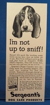 Vintage Rivista Ad Stampa Design Pubblicità Sergeant&#39;s Cane Cura Prodotti - £26.41 GBP