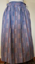 Vintage Miss Pendleton 100% Virgin Wool Pleated Skirt Size 12 Purple Plaid USA - £19.71 GBP