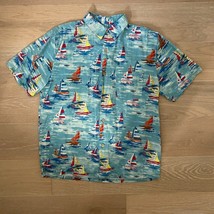 Joe Marlin Vintage Sailboat Hawaiian Camp Shirt Large - $29.99