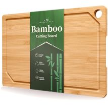 Charming Bamboo Cutting Board - Perfect for Meat, Vegetables &amp; Serving P... - $23.71
