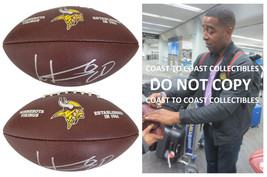 Cris Carter Signed Minnesota Vikings Logo Football Proof COA Autographed - $222.74